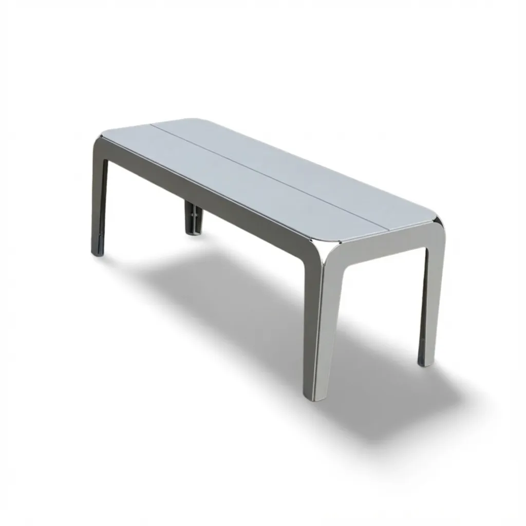 Asiento Doble Metal (Acero al carbón cal 16, Gris Claro)